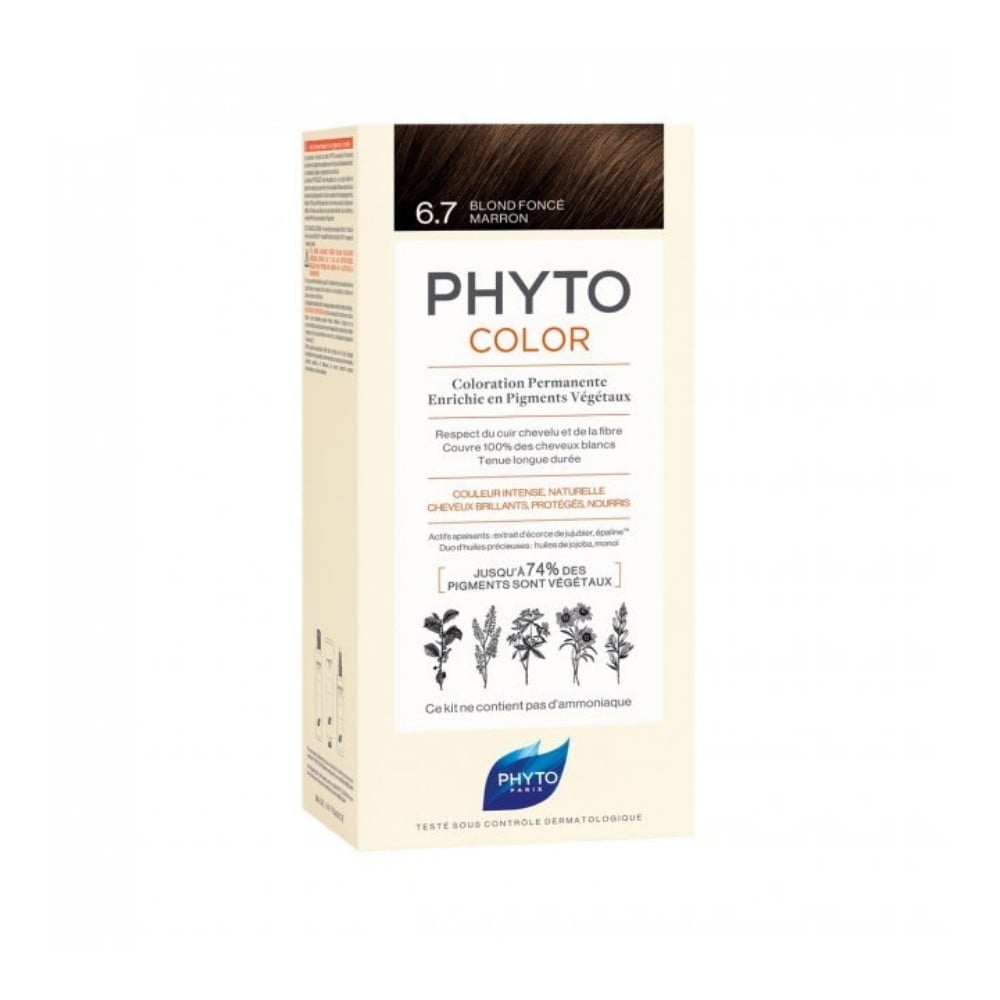 Phyto Color 6.7 Dark Chestnut Blonde Permanent Coloring 